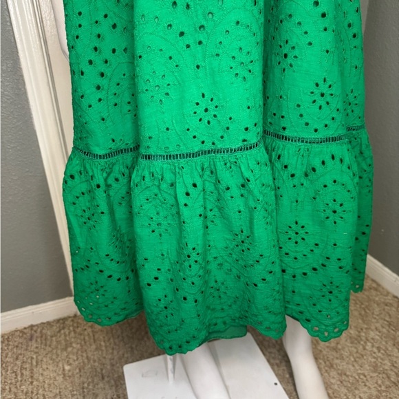 Simplee Women's Dress Green Sz M Crochet Sundress Boho Fairy VTG #113 - Picture 10 of 17